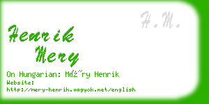 henrik mery business card